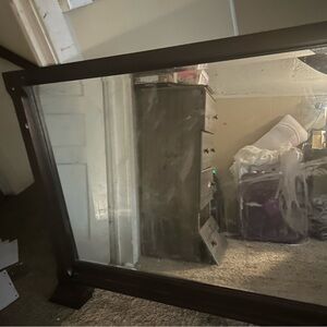 Elegant Brown Framed Mirror